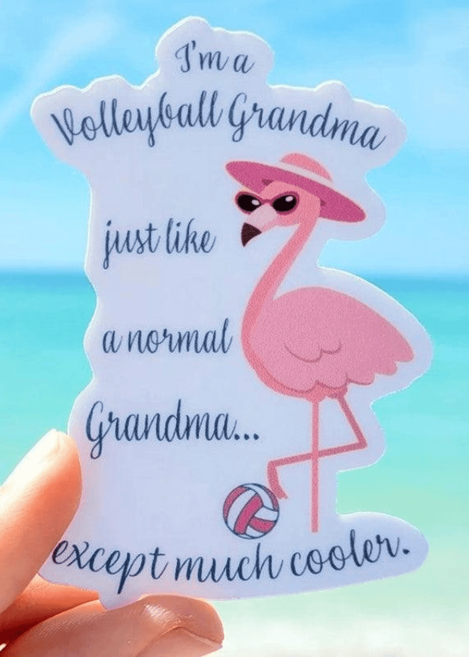 Volleyball Grandma Sticker